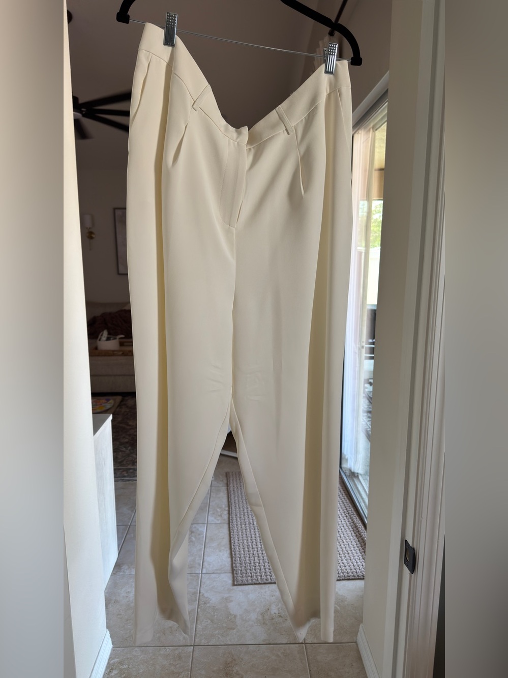 SHOW PO white crop top and wide leg pants